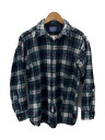 【中古】PENDLETON◆70s/長袖シャツ/L/ウール/GRN/タータンCK【メンズウェア】