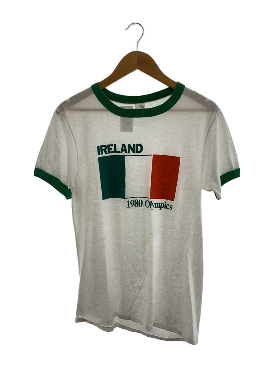 【中古】Vintage/80s/IRELAND/1980 Olympics/リンガーTシャツ/SIZE:L/コットンポリ【メンズウェア】