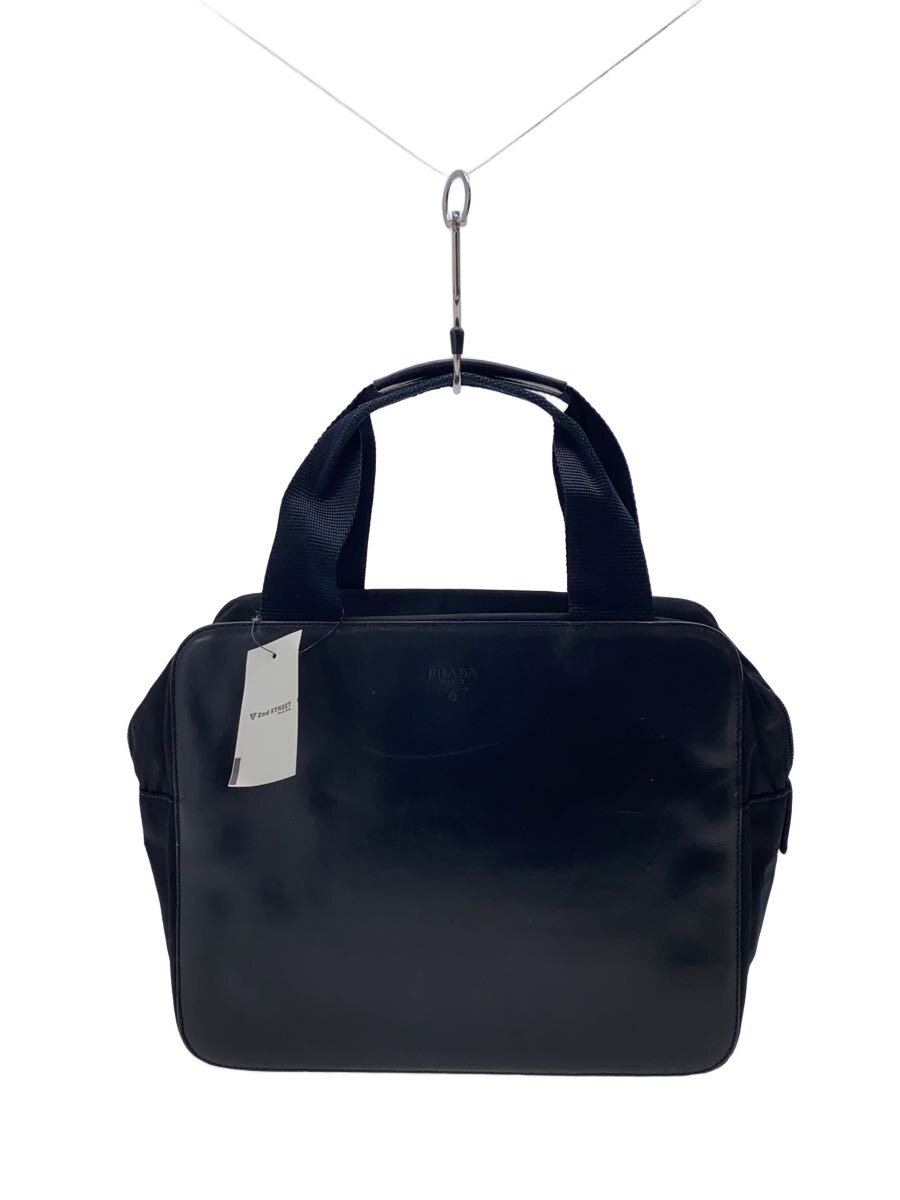 【中古】PRADA◆ブリーフケース/レザー/BLK【バッグ】