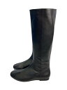 【中古】ZARA◆シューズ/--/BLK/レザー【シューズ】(4)