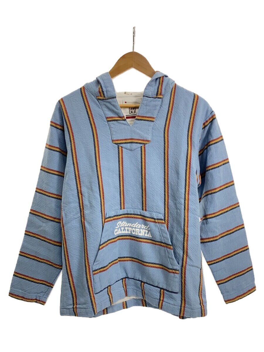 STANDARD CALIFORNIA◆Stripe Comfortable Baja Hoodie/パーカー/M/コットン/BLU/ストライプ