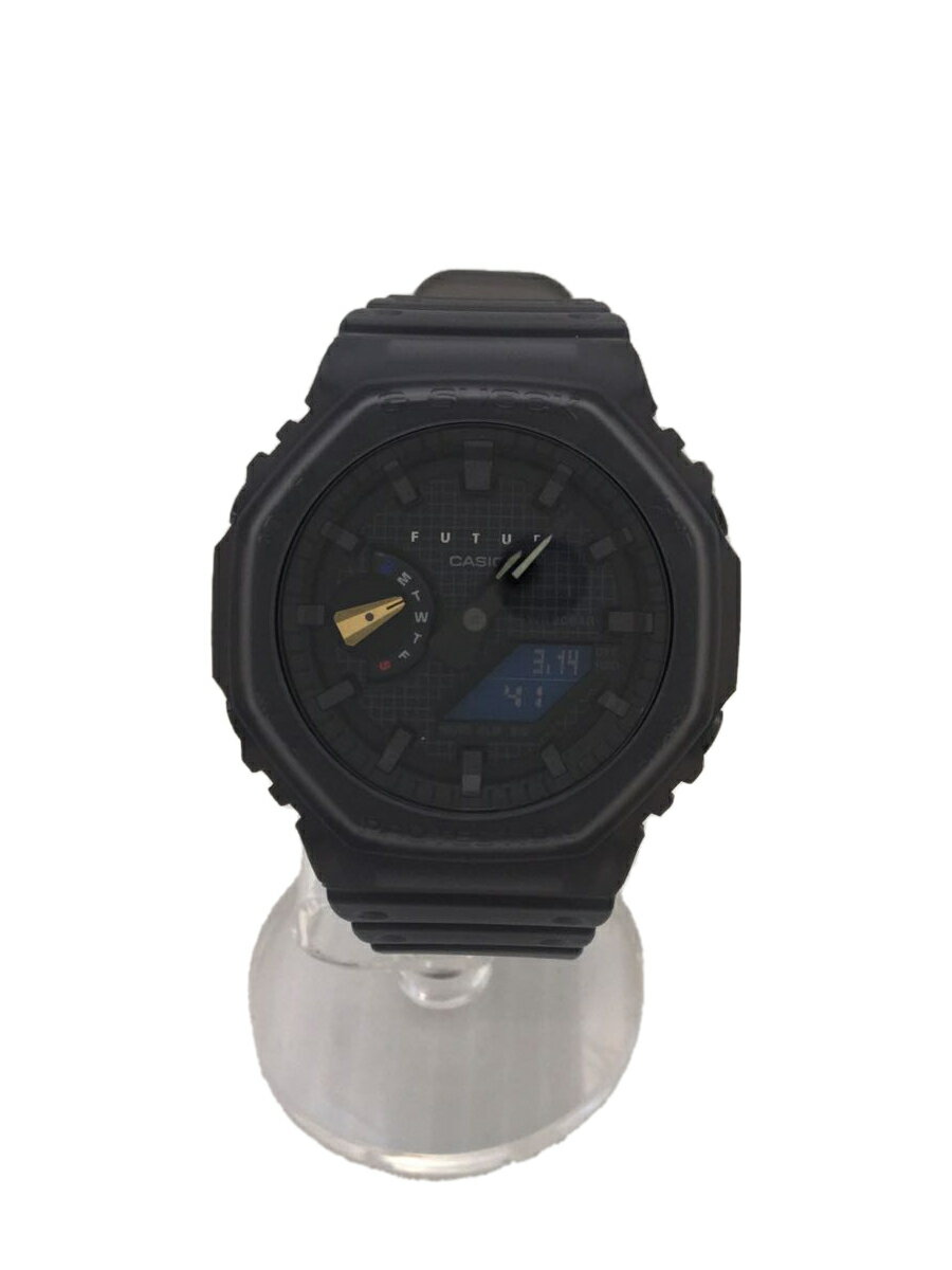 【中古】CASIO◆クォーツ腕時計/デジアナ/ラバー/BLK/GRY/SS/GA-2100FT-8AJR【服飾雑貨他】