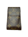 【中古】LOUIS VUITTON◆エテュイ・シガレット_モノグラム・キャンバス_BRW/--/BRW/メンズ【服飾雑貨他】