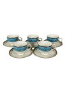 【中古】WEDGWOOD◆TURQUOISE BLUE/カップ&ソーサー/5点セット/ブルー【キッチン用品】