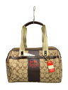 【中古】COACH◆ボストンバッグ_シグネチャー/キャンバス/BRW【バッグ】