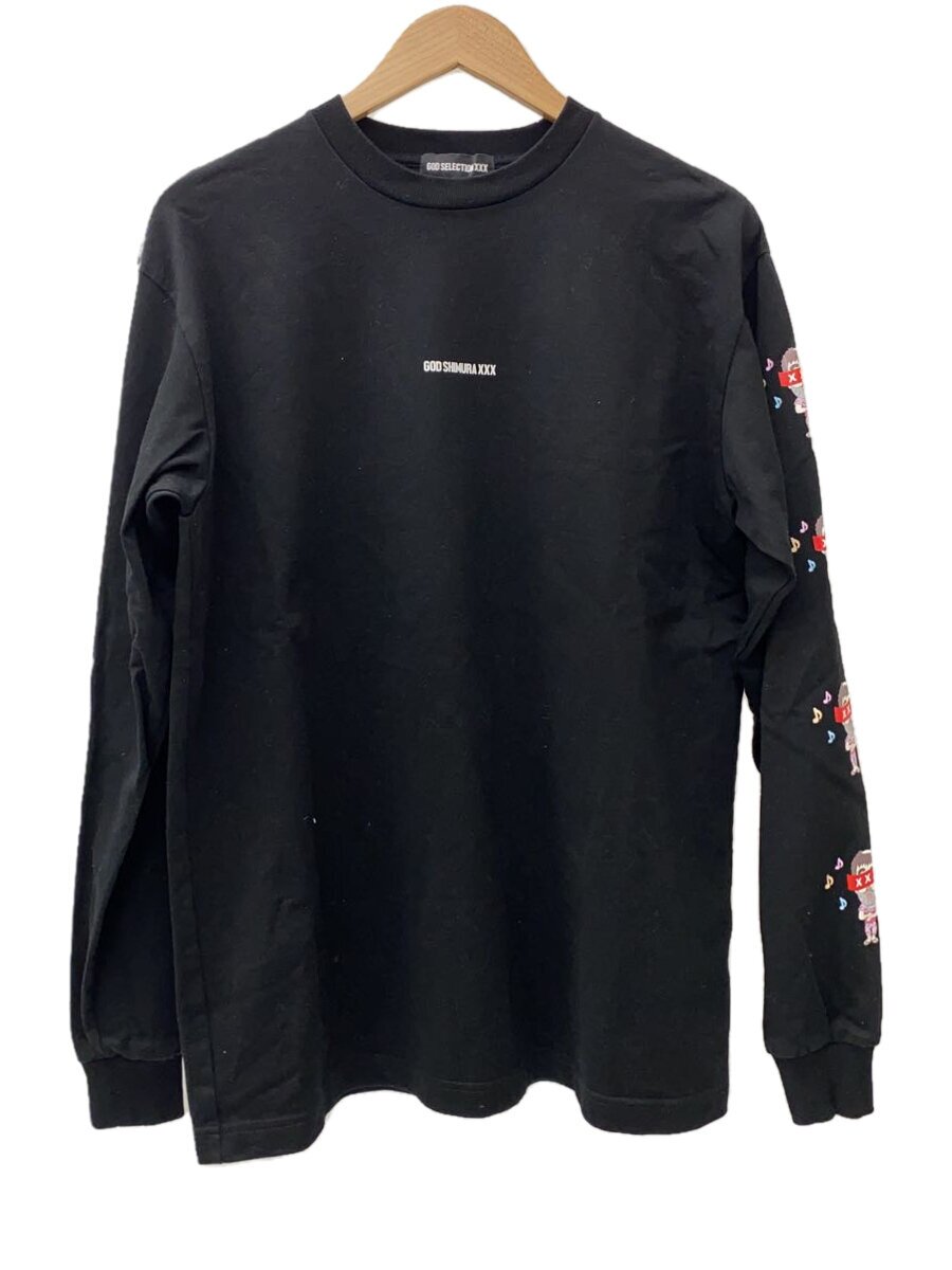 【中古】GOD SELECTION XXX◆長袖Tシャツ/M/コットン/BLK【メンズウェア】