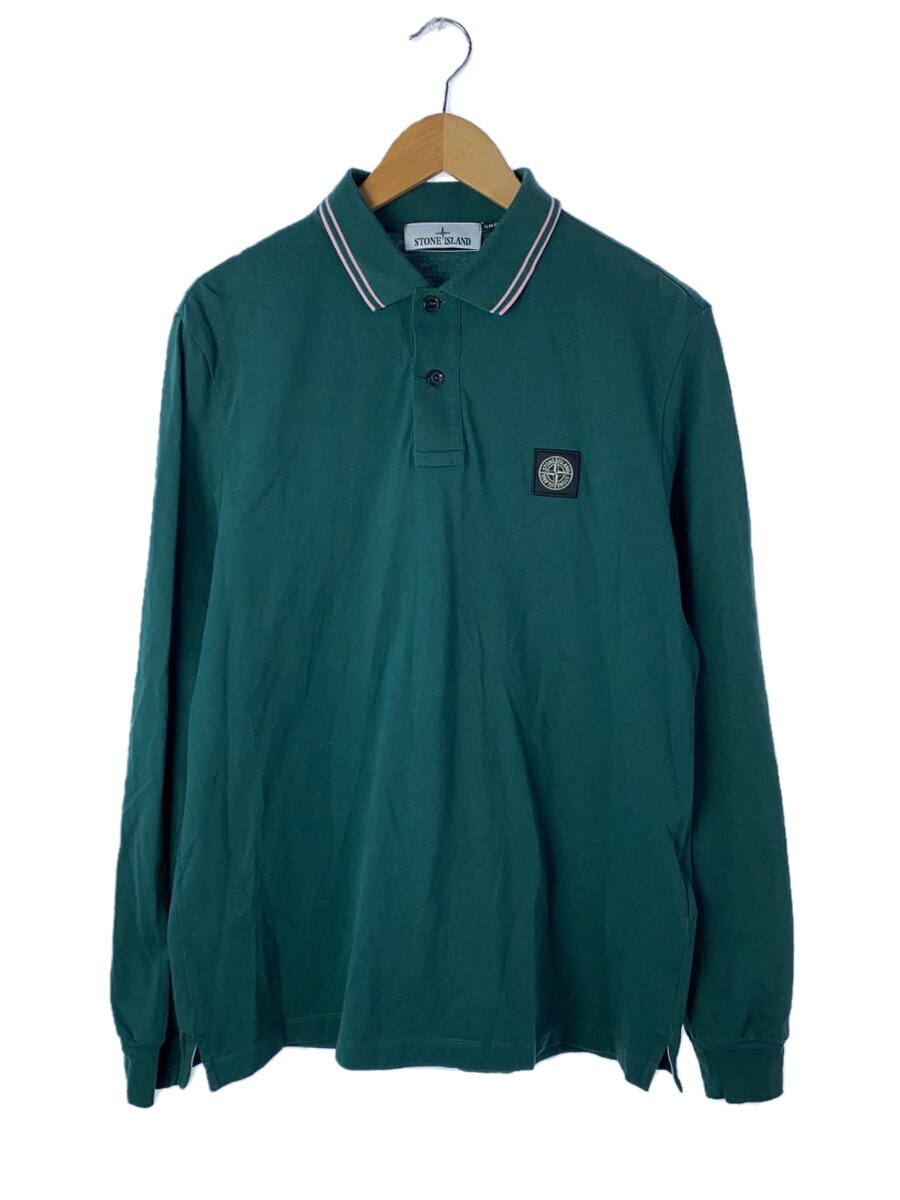 【中古】STONE ISLAND◆ポロシャツ/L/ポリエステル/GRN/無地/10152SL18【メンズウェア】
