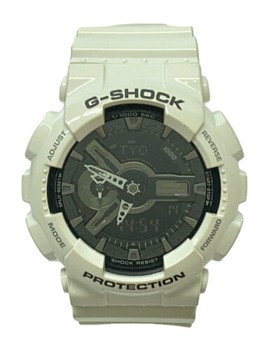 【中古】CASIO◆腕時計/デジアナ/ラバー/BLK/WHT/SS/GA-110GW【服飾雑貨他】 【中古】CASIO◆腕時計/デジアナ/ラバー/BLK/WHT/SS/GA-110GW【服飾雑貨他】