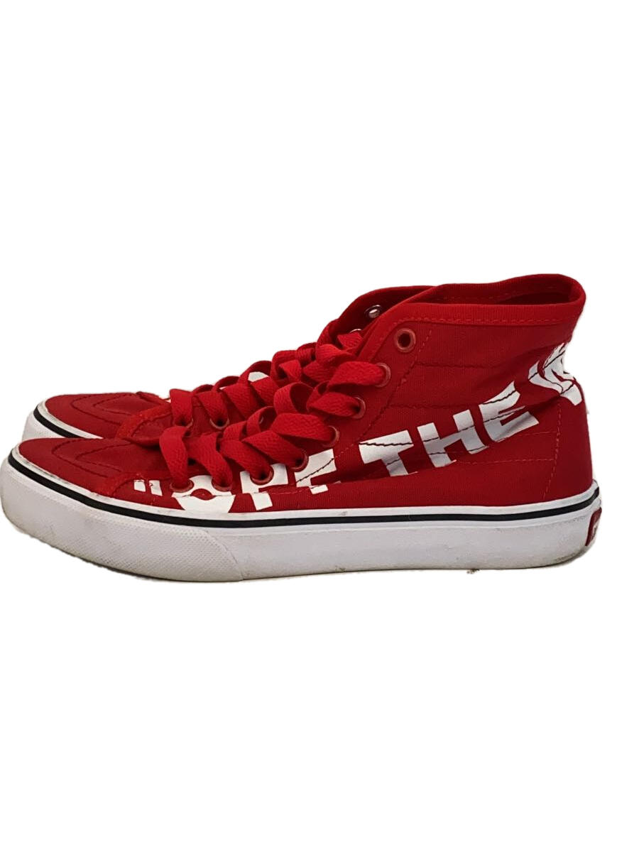 【中古】VANS◆SK8-HI DECON DX/ハイカットスニーカー/24.5cm/RED/キャンバス/V38CL+ DECON【シューズ】 1