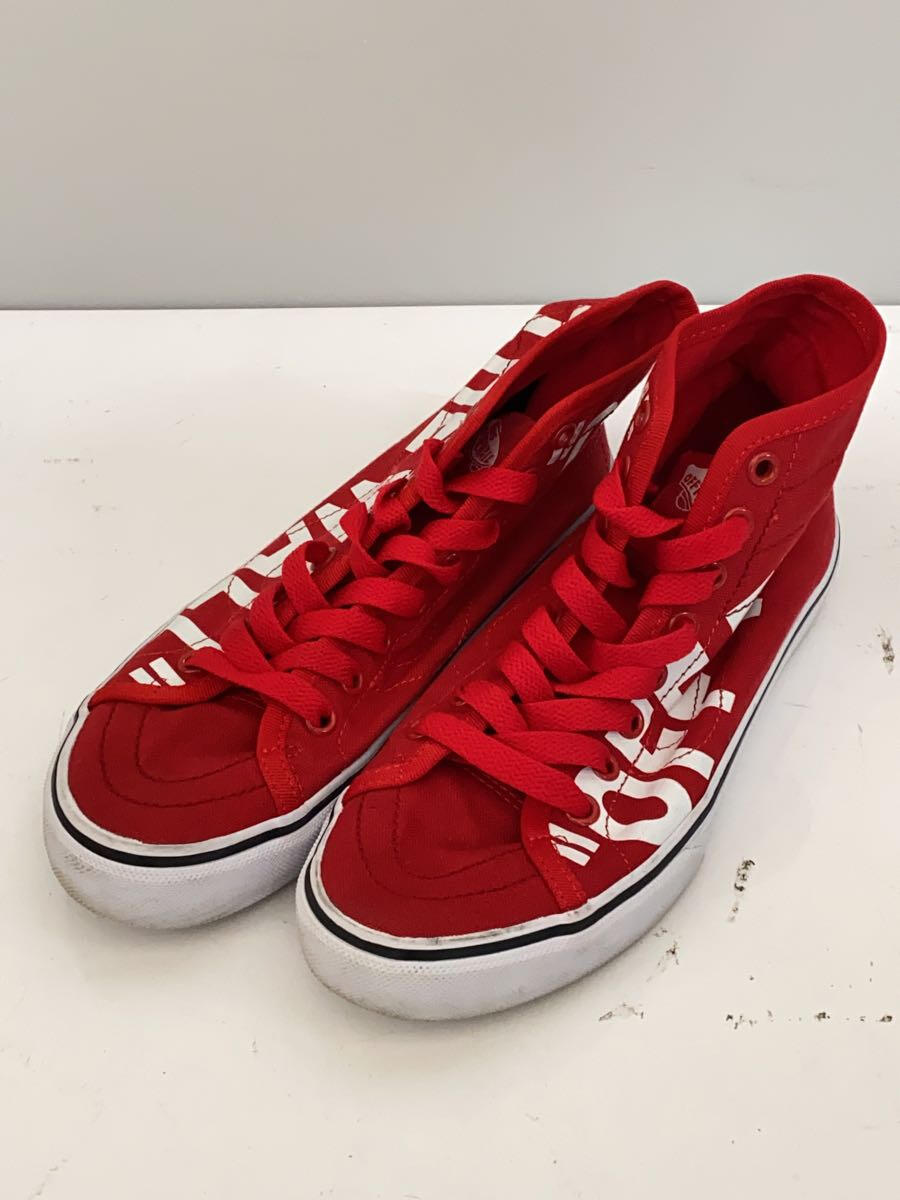 【中古】VANS◆SK8-HI DECON DX/ハイカットスニーカー/24.5cm/RED/キャンバス/V38CL+ DECON【シューズ】 2