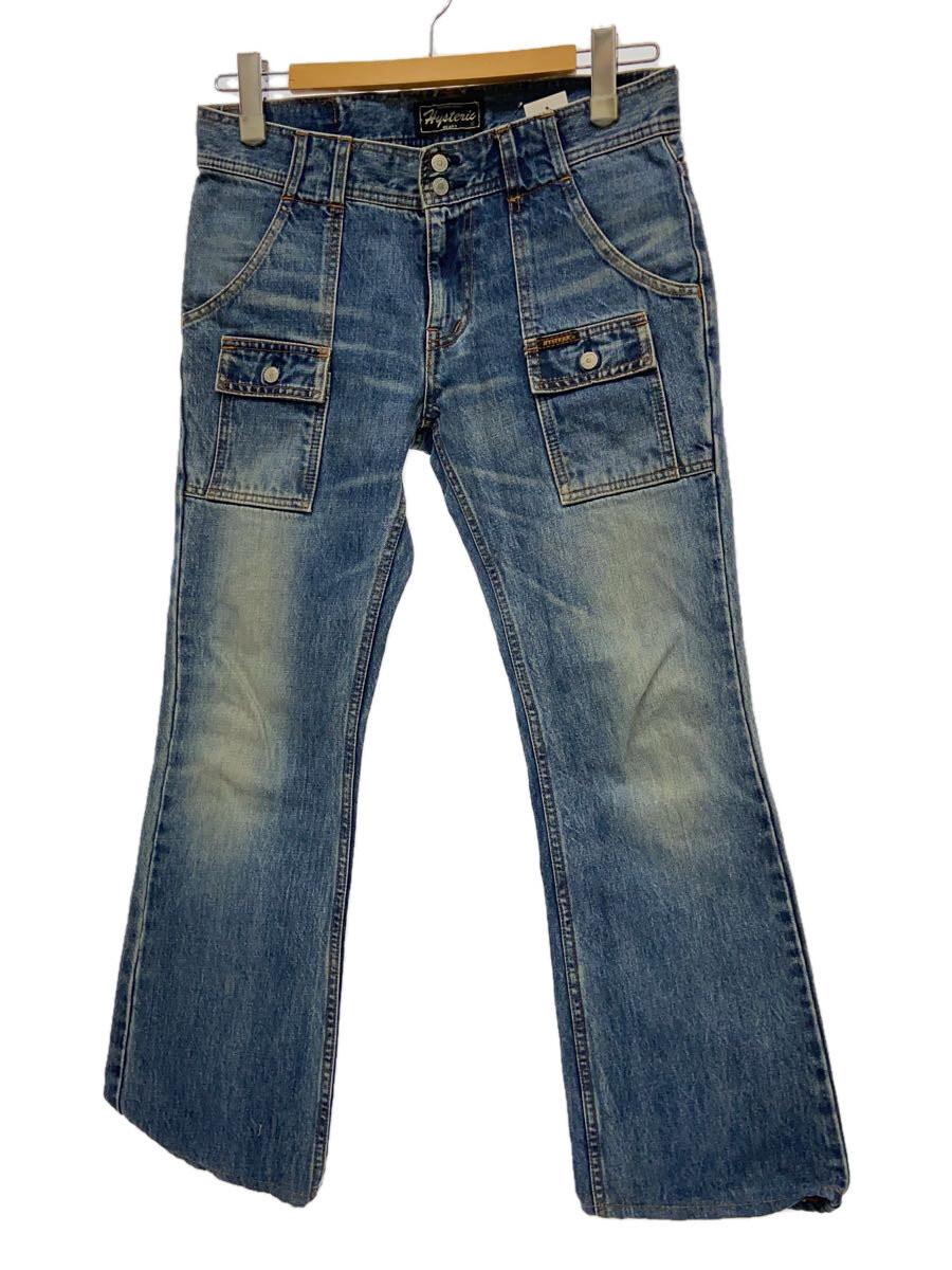 【中古】HYSTERIC GLAMOUR◆ブーツカットパンツ/FREE/コットン/IDG/無地/2AP-3230【メンズウェア】