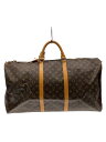 【中古】LOUIS VUITTON◆キーポル・バンドリエール60_モノグラム・キャンバス_BRW/PVC/BRW【バッグ】