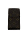 【中古】LOUIS VUITTON◆エテュイ・シガレット_モノグラム・キャンバス_BRW/レザー/BRW/総柄/メンズ【服飾雑貨他】