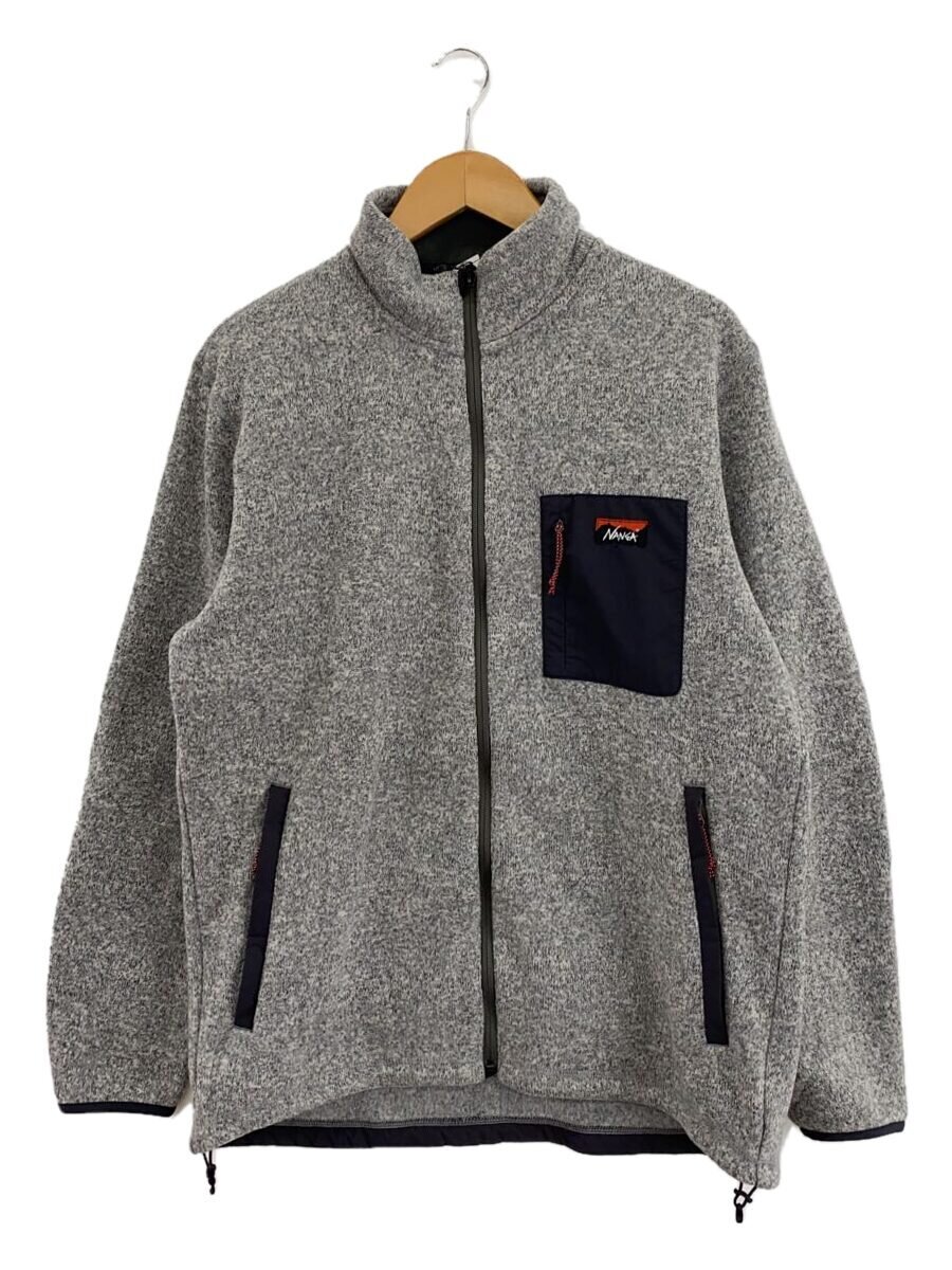 【中古】NANGA◆POLARTEC Fleece ZIP BLOUSON/L/ポリエステル/GRY/無地/NW2241-1D509【メンズウェア】