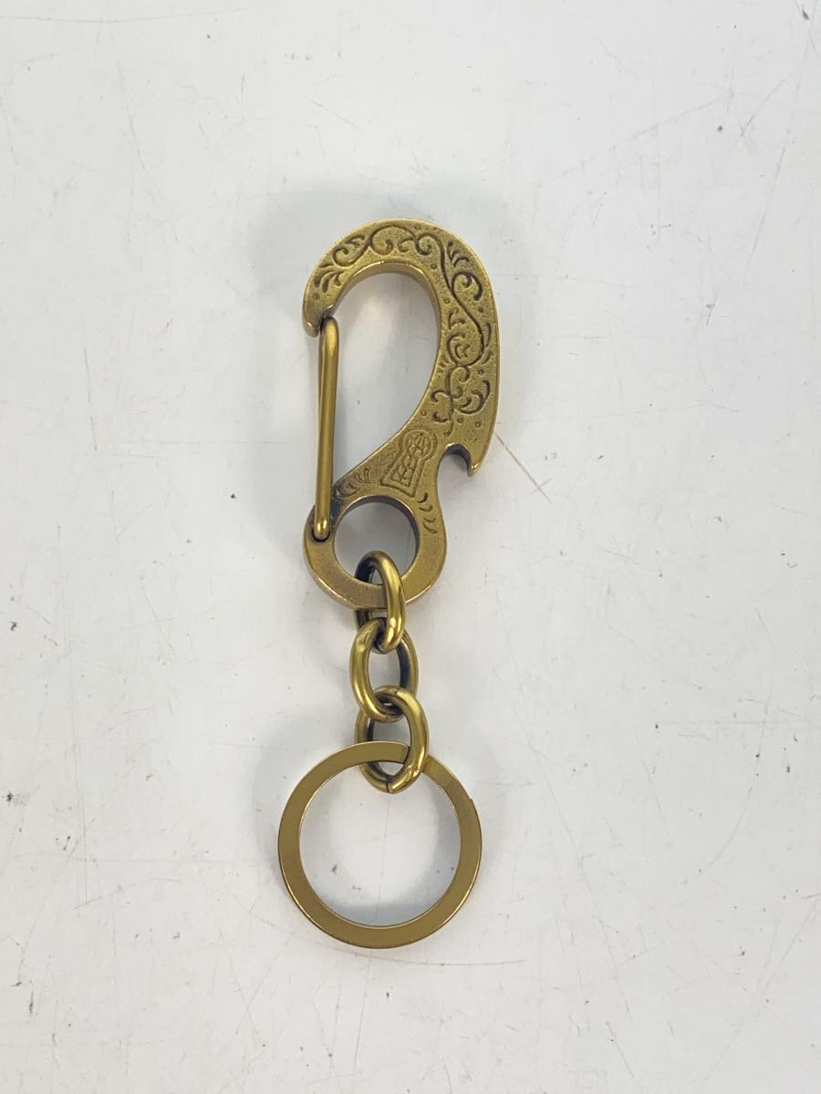 【中古】CLUCT◆THUNDER KEY RING/キーリング/キーホルダー/カラビナ/GLD/メンズ【服飾雑貨他】