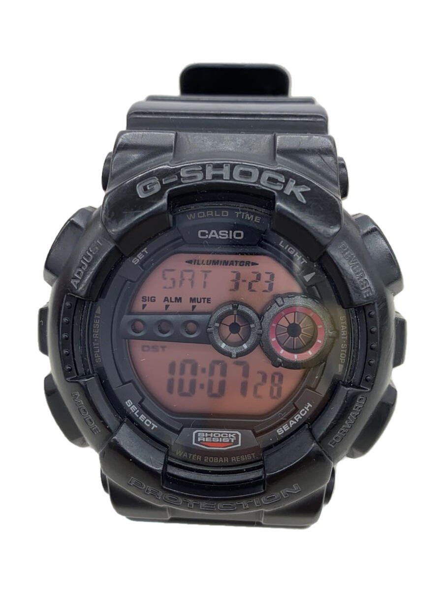 【中古】CASIO◆クォーツ腕時計・G-SHOCK/デジタル/ラバー/BLK/BLK【服飾雑貨他】