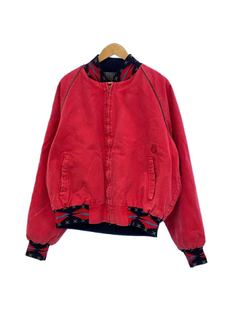 【中古】ブルゾン/--/コットン/レッド【メンズウェア】