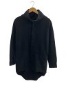 【中古】YOHJIYAMAMOTO+NOIR◆長袖シャツ/2/ウール/BLK/無地/NQ-T65-964【メンズウェア】