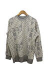 【中古】BRUNABOINNE◆スウェット/L/コットン/GRY/総柄/8394【レディースウェア】