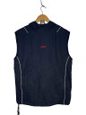 【中古】UMBRO◆00s/湾曲ZIP/ナイロンベスト/M/ナイロン/BLK【メンズウェア】