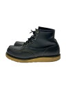 【中古】RED WING◆レースアップブーツ・6インチクラシックモックトゥ/US8/BLK/レザー【シューズ】(4)