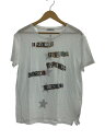 【中古】VALENTINO◆Tシャツ/L/コットン/WHT/T-SHIRT CON STAMPE BY JAMIE REID【メンズウェア】