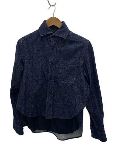 【中古】Y’s◆長袖シャツ/2/コットン/BLU【メンズウェア】 【中古】Y’s◆長袖シャツ/2/コットン/BLU【メンズウェア】