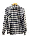 【中古】WIND AND SEA◆ネルシャツ/L/ポリエステル/BLK/チェック/WDS-C-HYS-23-AP-Q1-09【メンズウェア】
