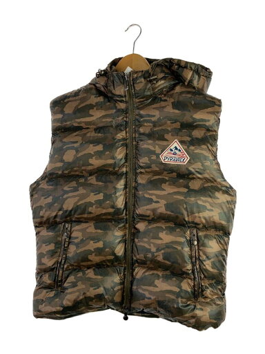 【中古】Pyrenex◆ダウンベスト/M/ポリエステル/BRW/カモフラ/114-72-0422【メンズウェア】 【中古】Pyrenex◆ダウンベスト/M/ポリエステル/BRW/カモフラ/114-72-0422【メンズウェア】