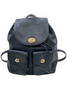 【中古】COACH◆リュック/レザー/NVY/無地【バッグ】(4)