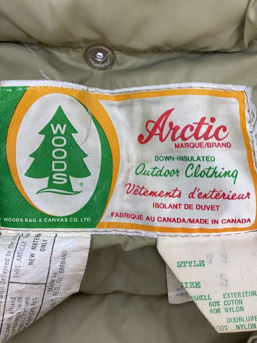 【中古】woods◆ダウンジャケット/S/コットン/CML【メンズウェア】