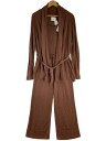 【中古】AMERI◆ENSEMBLE KNIT ROMPERS/セットアップ/オールインワン/S/ナイロン/BRW/01920520840【レディースウェア】
