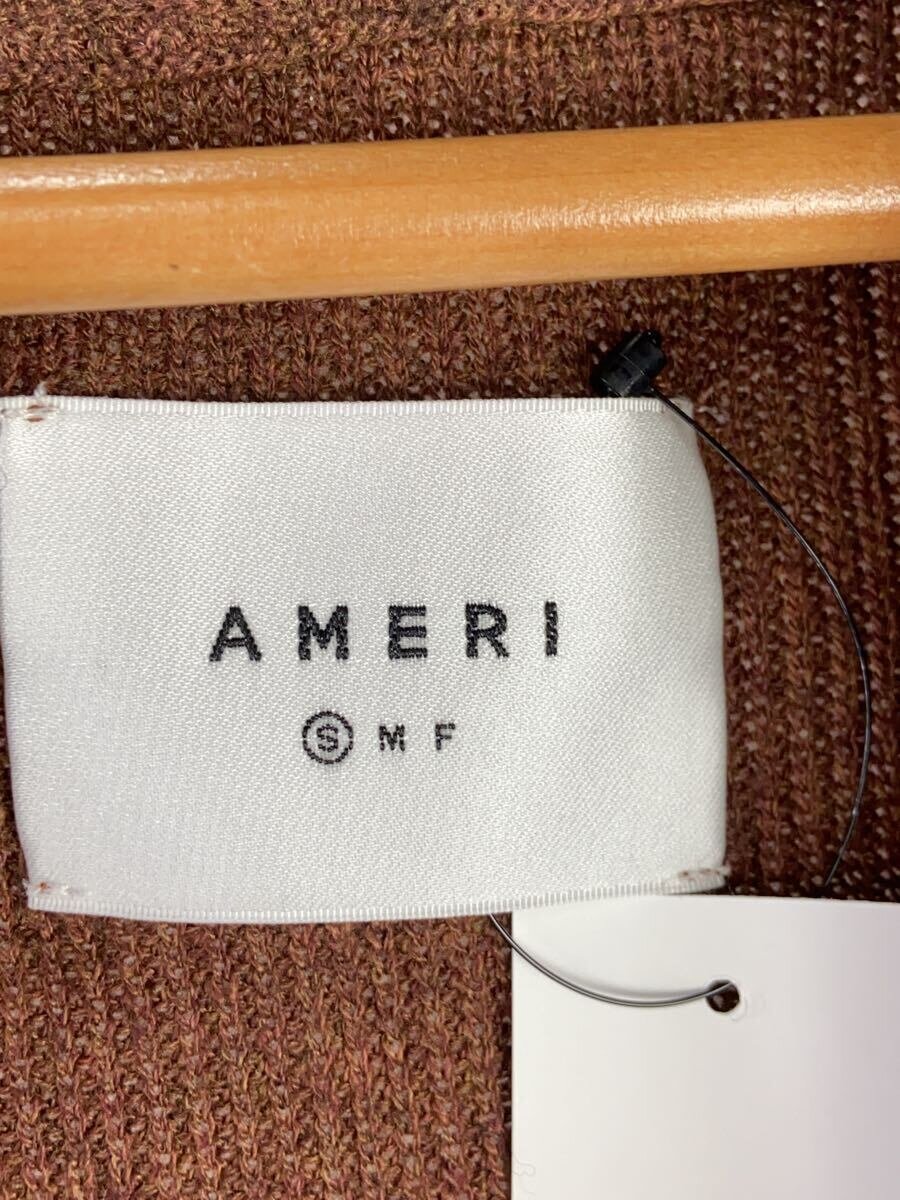 【中古】AMERI◆ENSEMBLE KNIT ROMPERS/セットアップ/オールインワン/S/ナイロン/BRW/01920520840【レディースウェア】