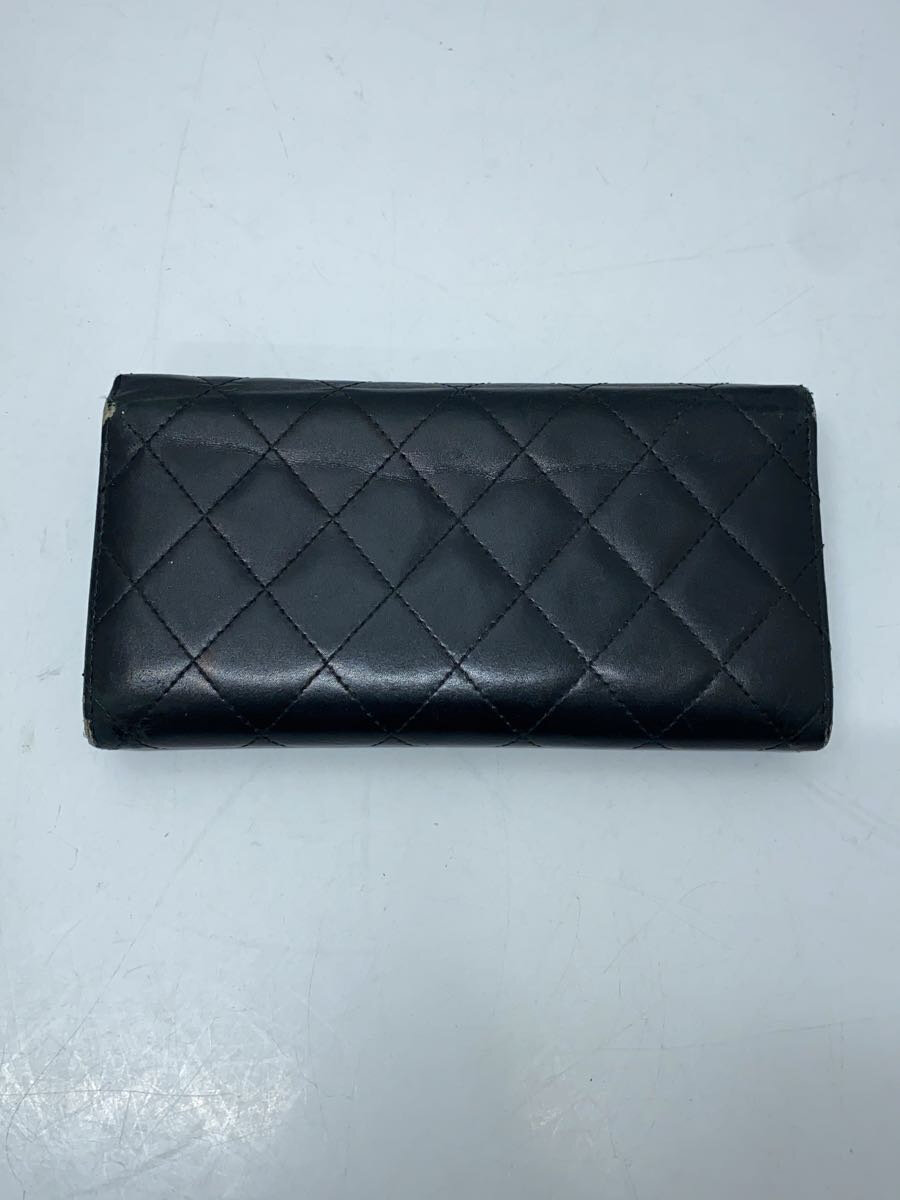 【中古】CHANEL◆長財布/--/BLK/無地/レディース【服飾雑貨他】