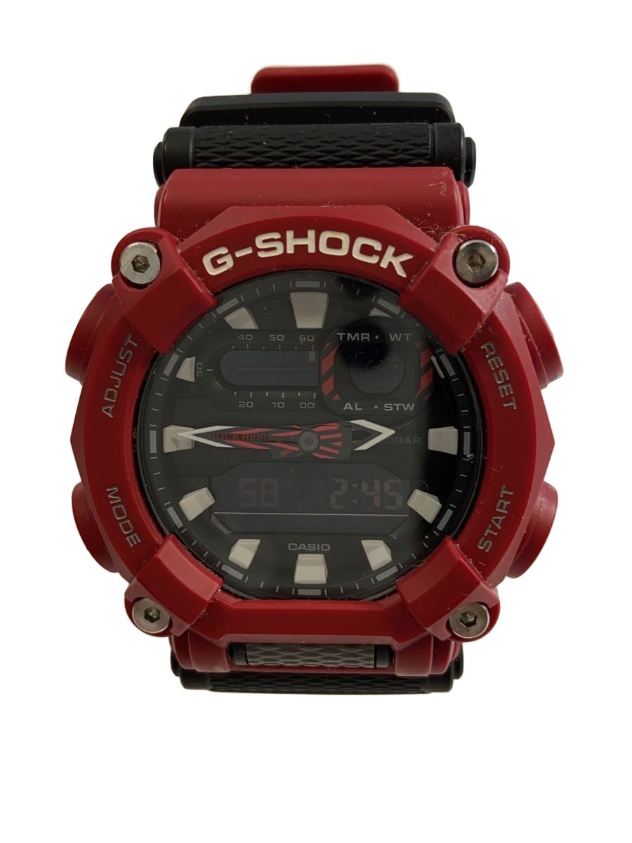 【中古】CASIO◆クォーツ腕時計_G-SHOCK/アナログ/BLK/RED【服飾雑貨他】