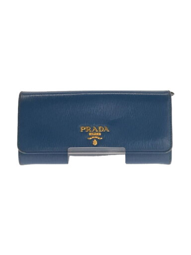 【中古】PRADA◆長財布/レザー/BLU/レディース【服飾雑貨他】 【中古】PRADA◆長財布/レザー/BLU/レディース【服飾雑貨他】