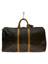 【中古】LOUIS VUITTON◆キーポル50_モノグラム・キャンバス_BRW/PVC/BRW【バッグ】