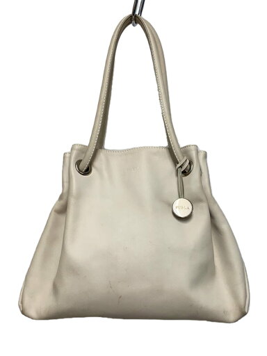 【中古】FURLA◆ハンドバッグ/--/WHT//【バッグ】 【中古】FURLA◆ハンドバッグ/--/WHT//【バッグ】