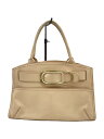 【中古】FURLA◆ジェニインレザーハンドバッグ/レザー/ベージュ【バッグ】
