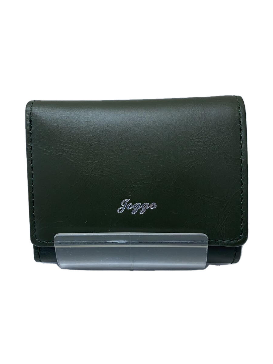 【中古】JOGGO/3つ折り財布/レザー/GRN/無地/メンズ【服飾雑貨他】