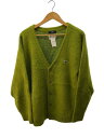 【中古】BEAMS HEART◆FOXジャーギーカーディガン(厚手)/S/アクリル/GRN/グリーン無地/42-15-0050-222//【メンズウェア】