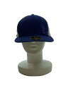 【中古】NEW ERA◆キャップ/7 5/8/ウール/BLU/メンズ【服飾雑貨他】
