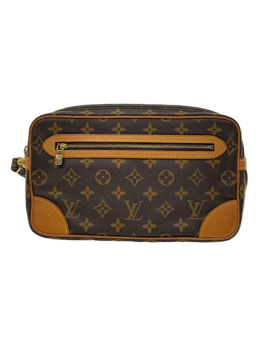 【中古】LOUIS VUITTON◆マルリー・ドラゴンヌGM_モノグラム・キャンバス_BRW/PVC/BRW【バッグ】