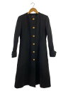 【中古】GUCCI◆金ボタン/ノーカラーコート/38/ウール/BLK/674007【レディースウェア】(4)