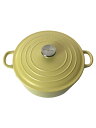 【中古】LE CREUSET◆鍋/サイズ:24cm/YLW/21177//【キッチン用品】