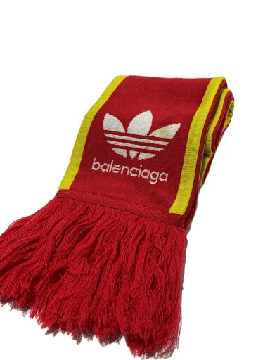 【中古】BALENCIAGA◆マフラー/アクリル/RED/総柄/メンズ【服飾雑貨他】 【中古】BALENCIAGA◆マフラー/アクリル/RED/総柄/メンズ【服飾雑貨他】