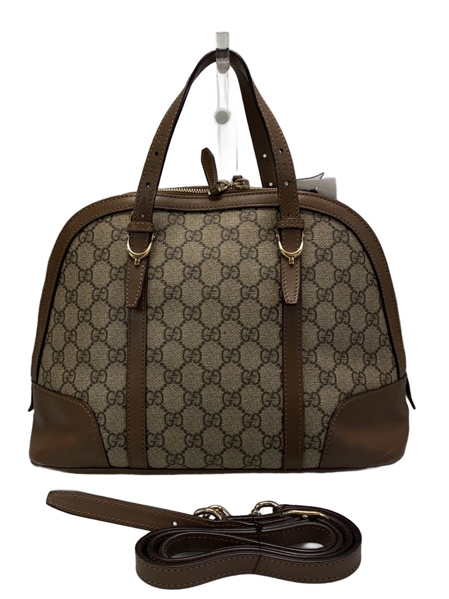 GUCCI - 【中古】GUCCI◆ハンドバッグ/PVC/CML/総柄【バッグ】
