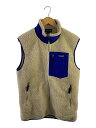 【中古】patagonia◆Classic Retro X Fleece Vest/フリースベスト/M/ポリエステル/クリーム/STY23048【メンズウェア】