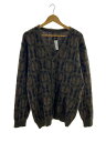 【中古】Needles◆Mohair Cardigan/23AW/M/モヘア/BRW/総柄/NS279【メンズウェア】