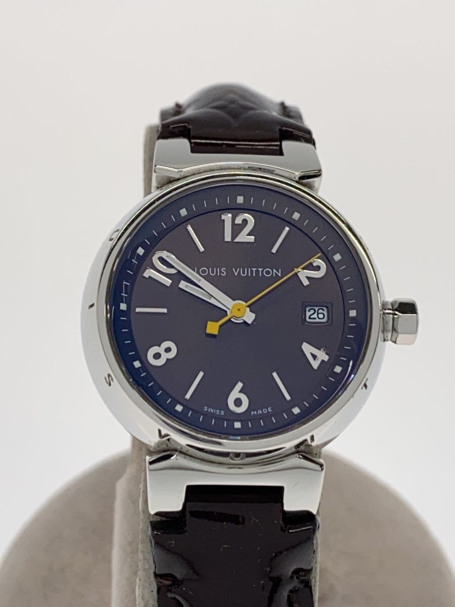 OMEGA - 【中古】LOUIS VUITTON◆タンブールPM_QZ_SS/革_28mm/アナログ/BRW/BRW【服飾雑貨他】